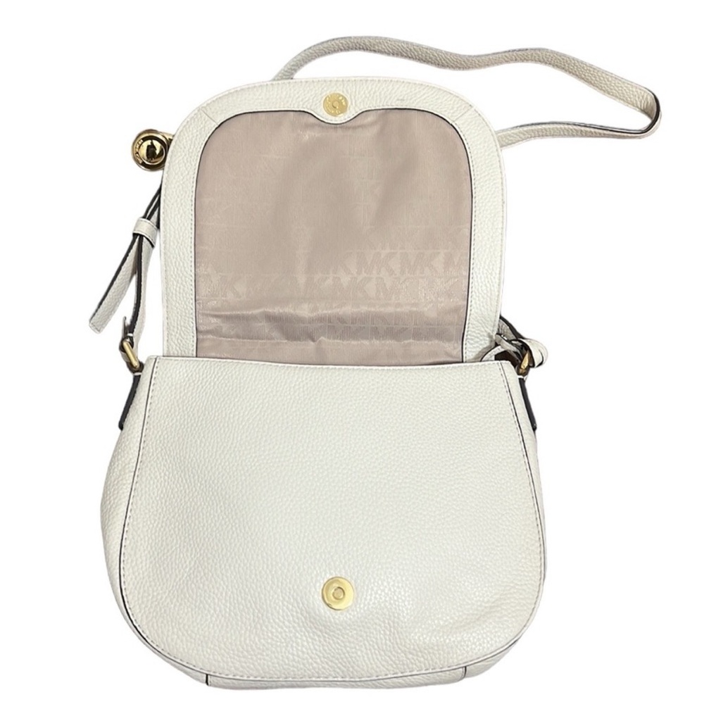 Michael Kors Cream Pebbled Leather Crossbody Bag - Picture 4 of 12